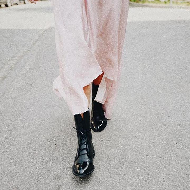 Women's Mid Calf Boots Closed Toe