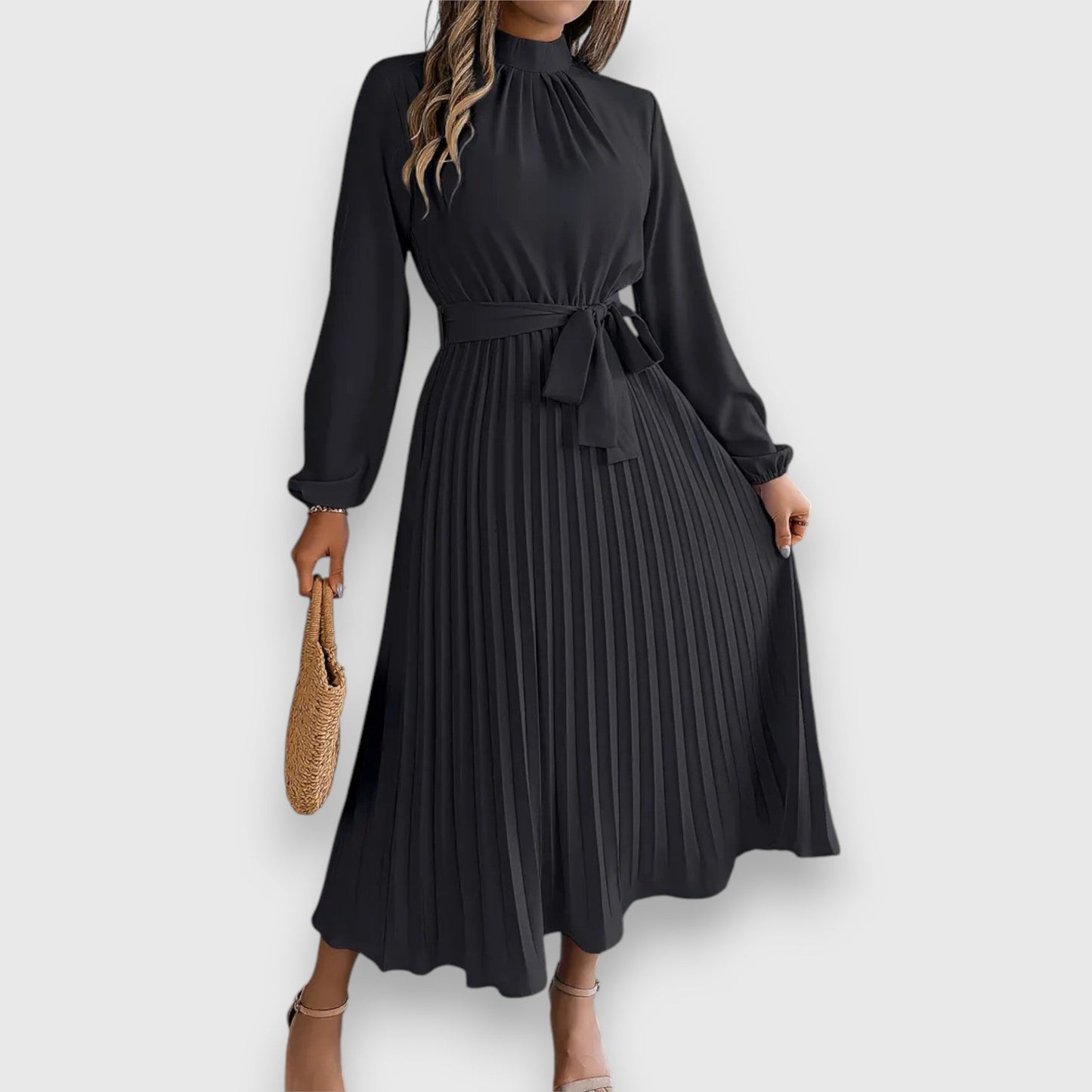 Women's High Neck Midi Dress