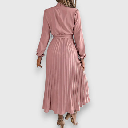 Elegant Women's Pleated Midi Dress