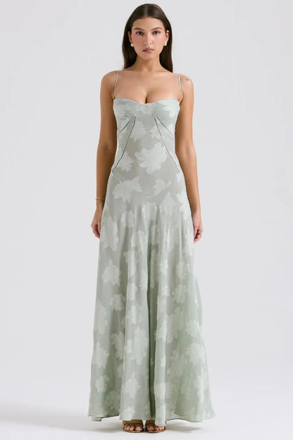 Gretchen™ | Long Summer Dress with Open Back and Adjustable Straps