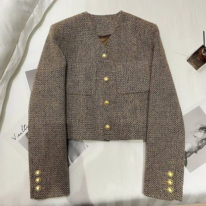 Image of Serena | Women's Cropped Button Front Jacket