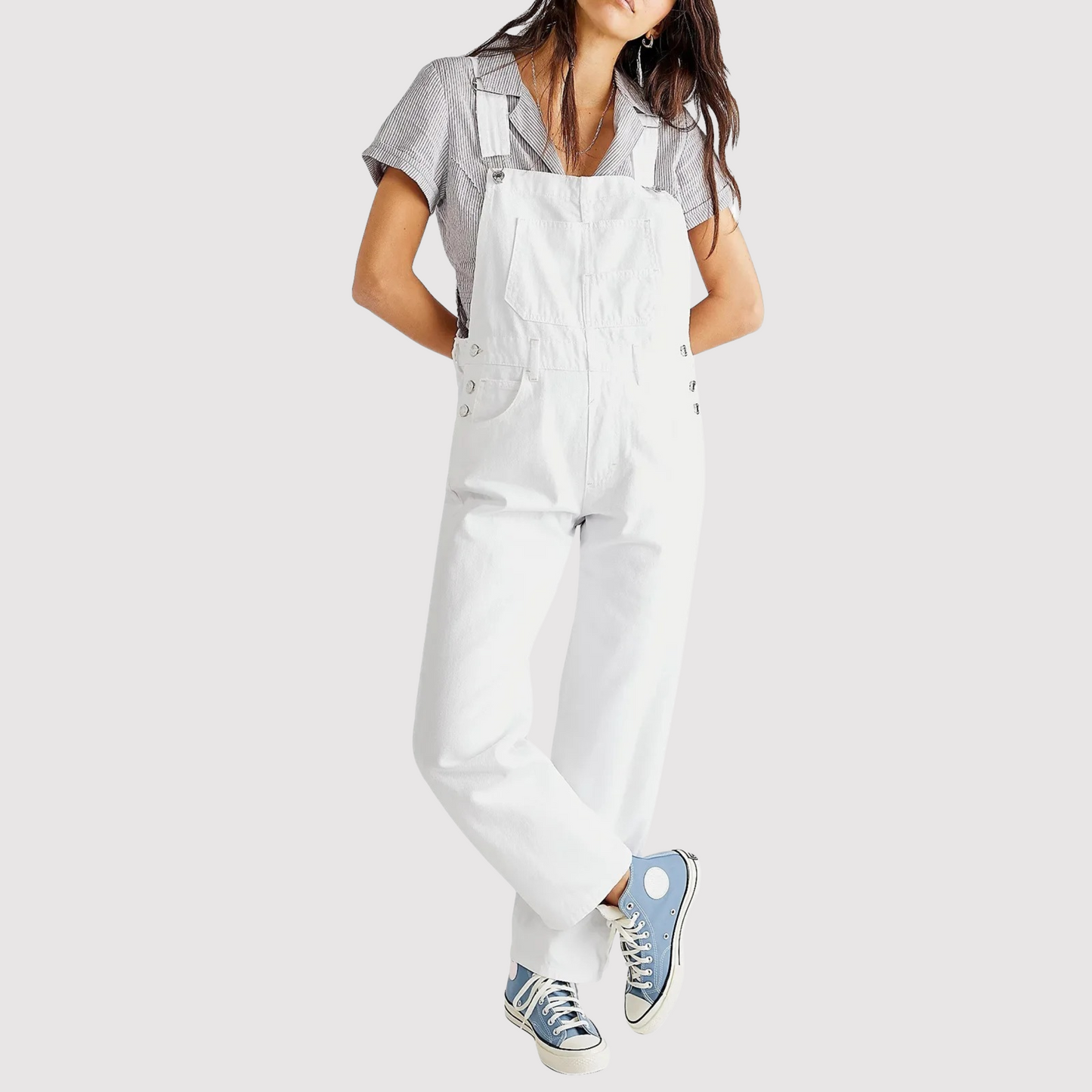 Women's Denim Jumpsuit Casual Everyday Blue - Vonnera