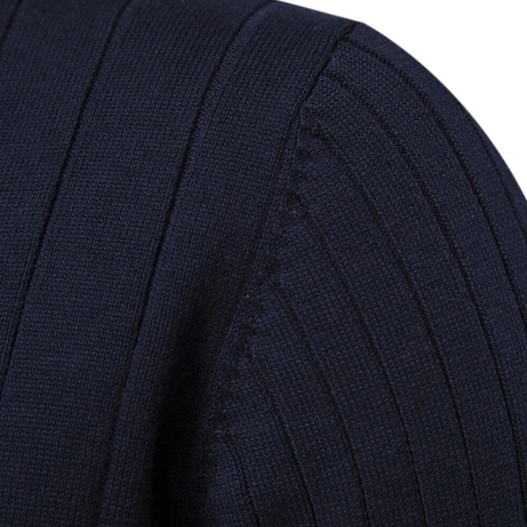 Image of Shane | Men's Quarter-Zip Ribbed Sweater