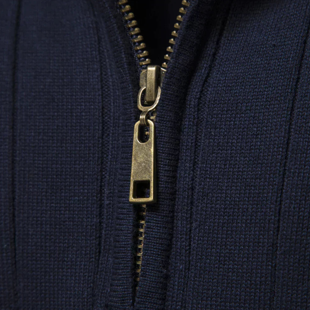 Image of Shane | Men's Quarter-Zip Ribbed Sweater