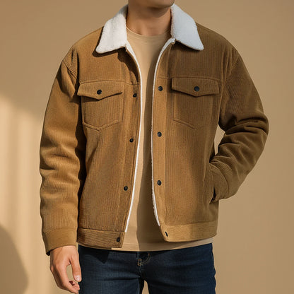 Men's Corduroy Jacket Sherpa Collar - Vonnera