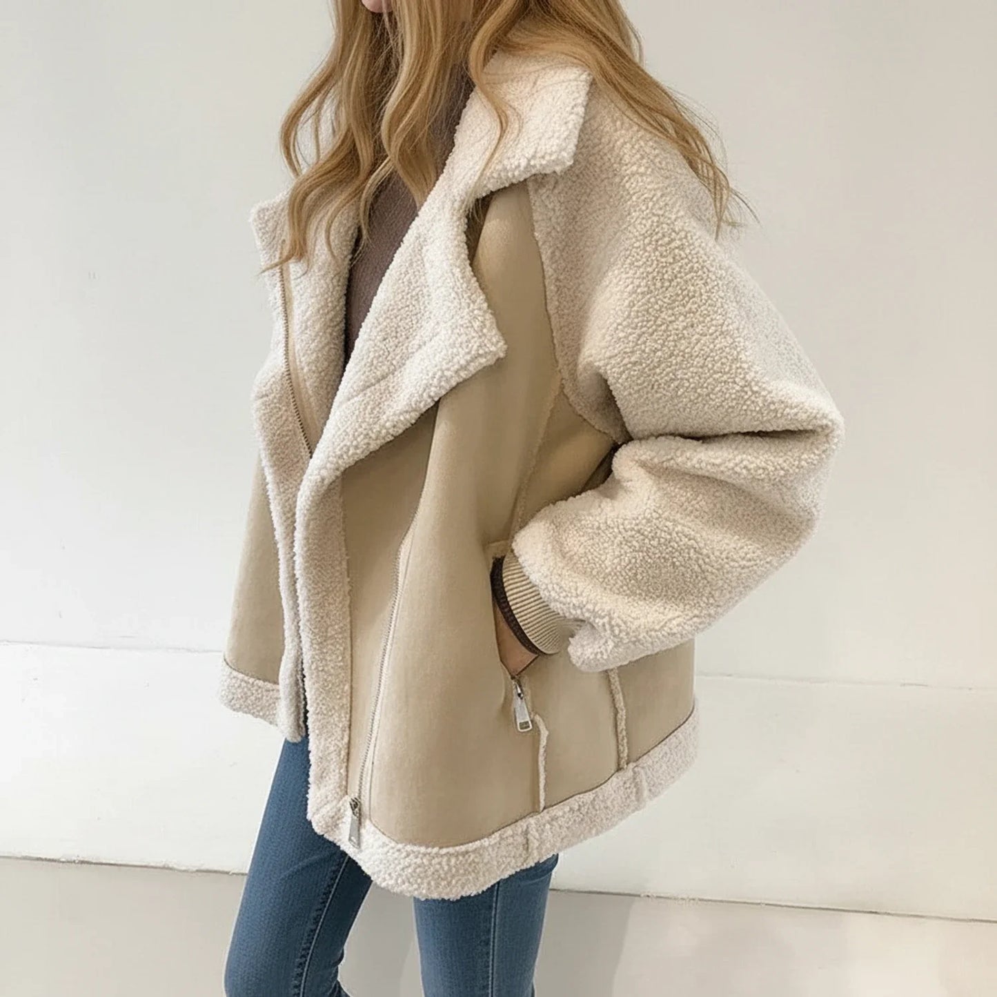 Women's Sherpa Collar Winter Jacket - Vonnera