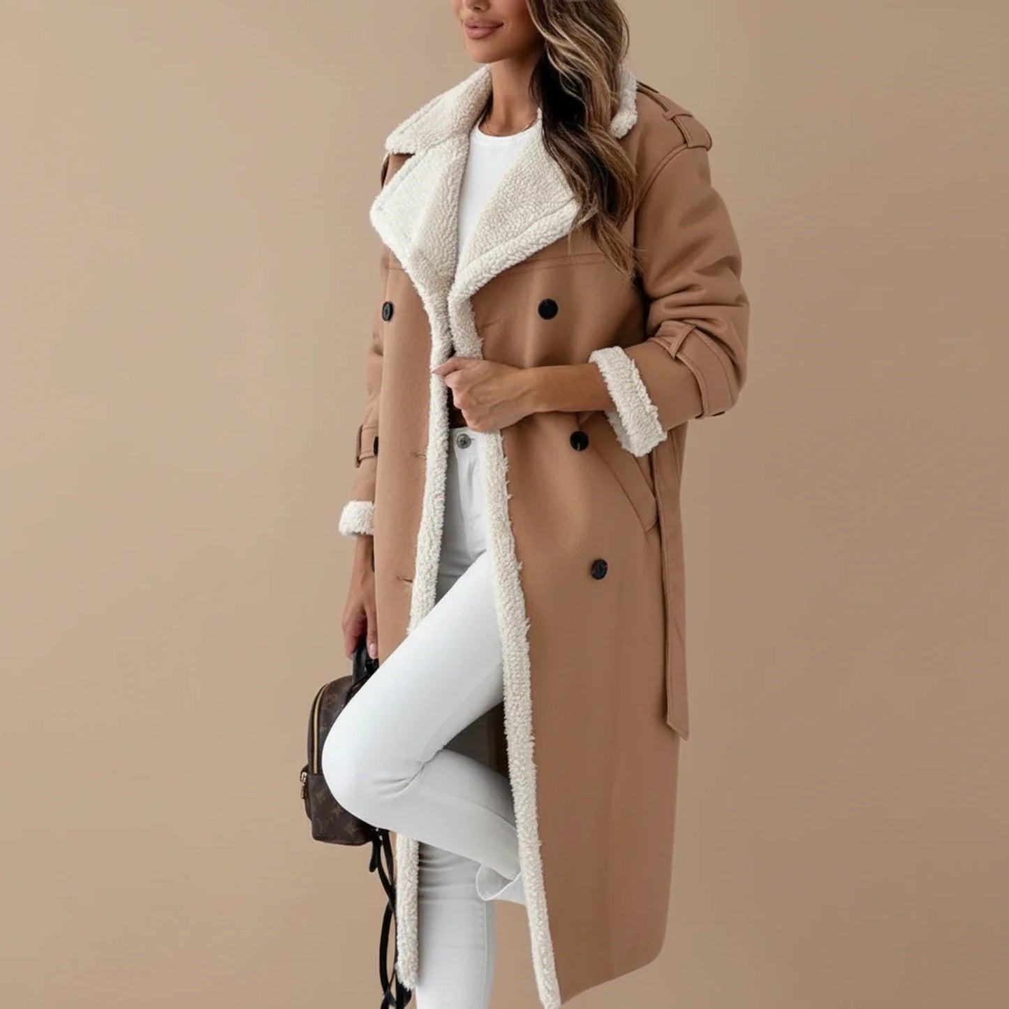 Women's Sherpa Lined Trench Coat