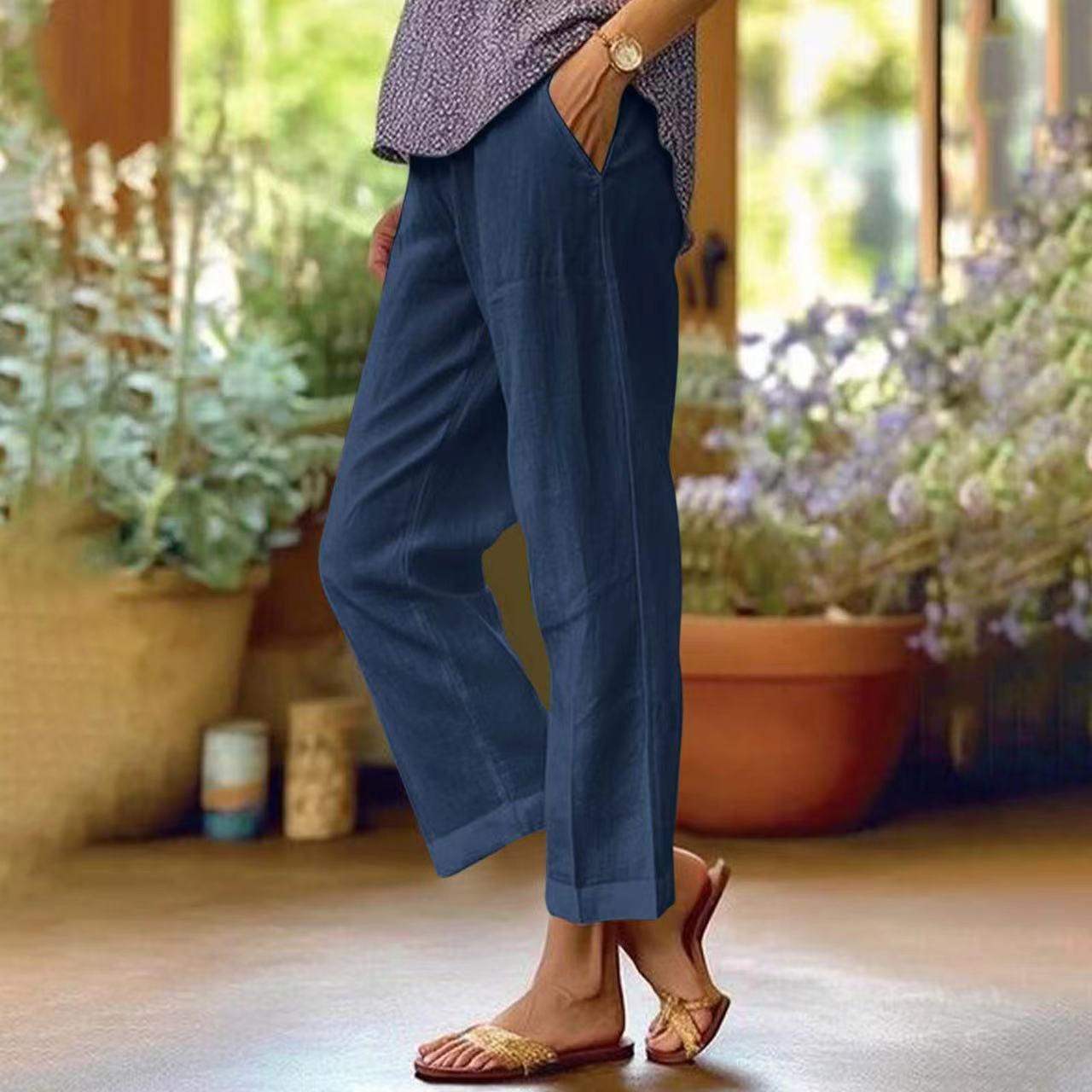 Women's Cropped Wide Leg Pants - Vonnera