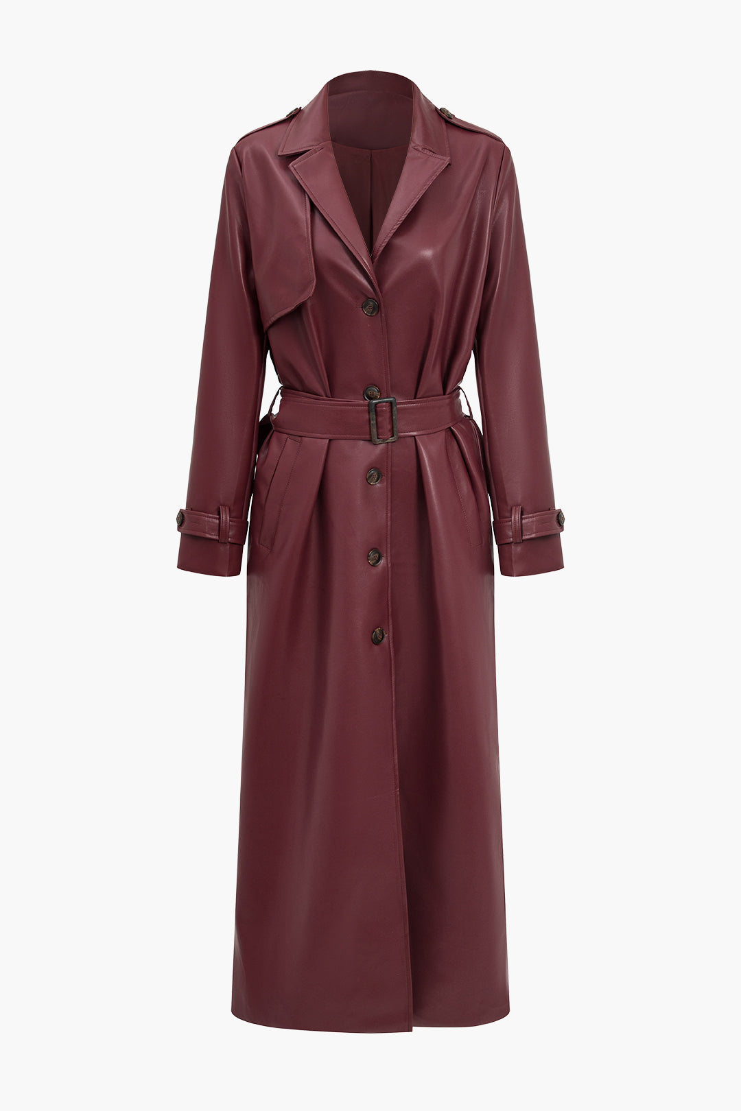 Women's Long Belted Trench Coat - Vonnera