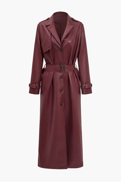 Women's Long Belted Trench Coat - Vonnera