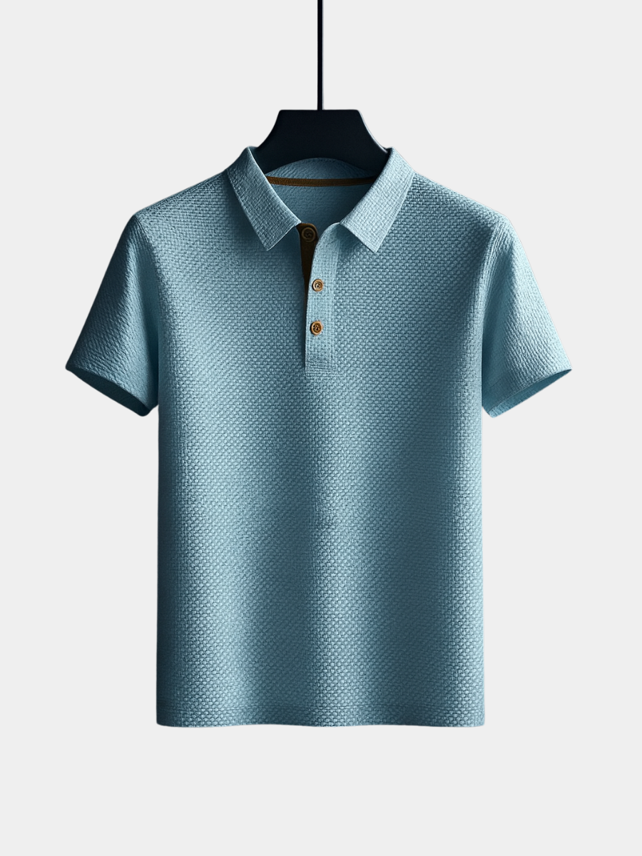 Men's Short Sleeve Polo Shirt Textured - VibreMode