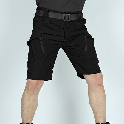 Men's Tactical Cargo Shorts With Belt