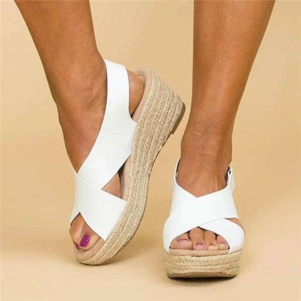 Image of Skye | Women's Crisscross Wedge Sandals