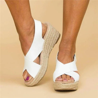 Image of Skye | Women's Crisscross Wedge Sandals