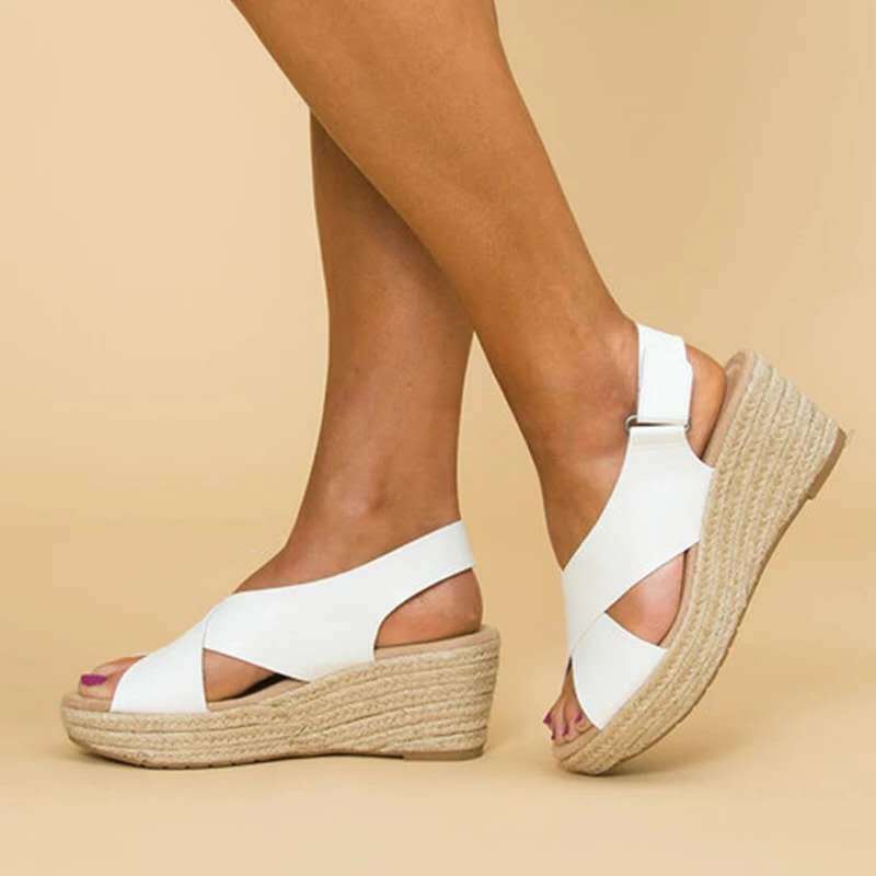 Image of Skye | Women's Crisscross Wedge Sandals