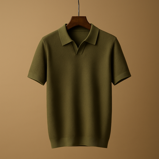 Slim fit classic polo shirt for men with a collar and button closure, ideal for casual outfits, office wear, and relaxed weekend looks.