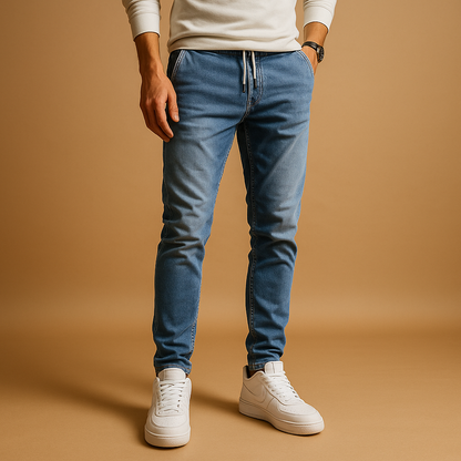 Men’s slim fit stretch jeans with modern wash, ideal for casual and smart casual outfits with a clean and versatile style.