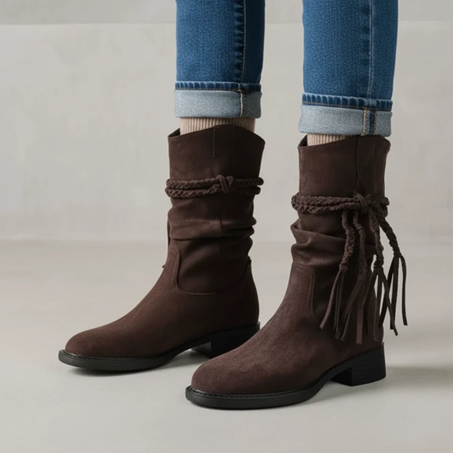 Women's Mid Calf Slouch Boots - Vonnera