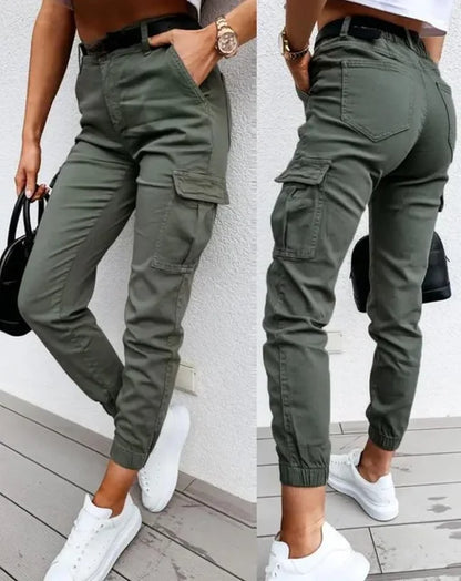 Women's High Waist Cargo Pants - Vonnera