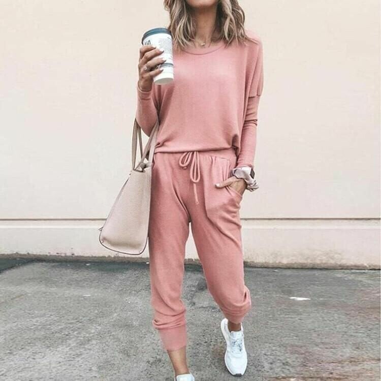 Women's Casual Long Sleeve and Jogger Pants Set
