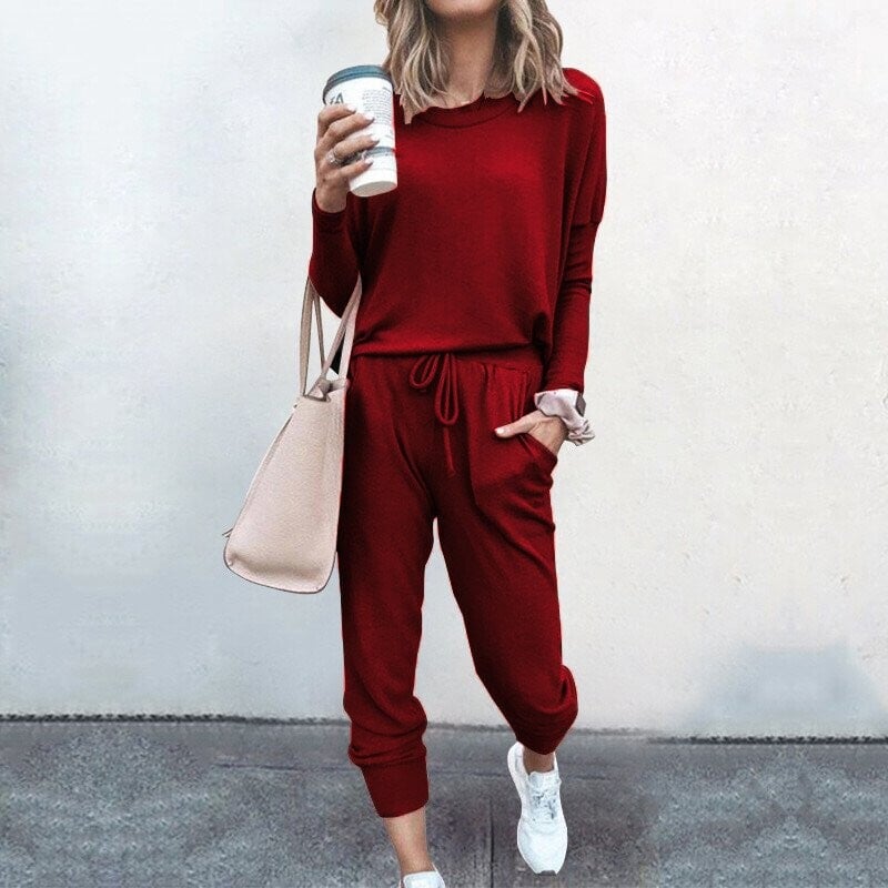 Women's Two Piece Set Straight Sleeves