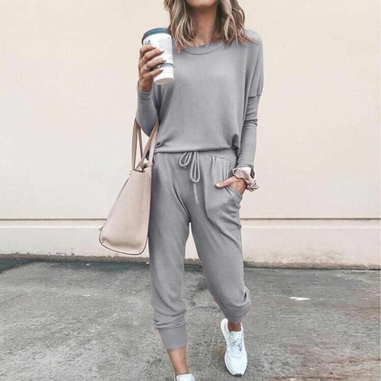 Women's Two Piece Set Straight Sleeves