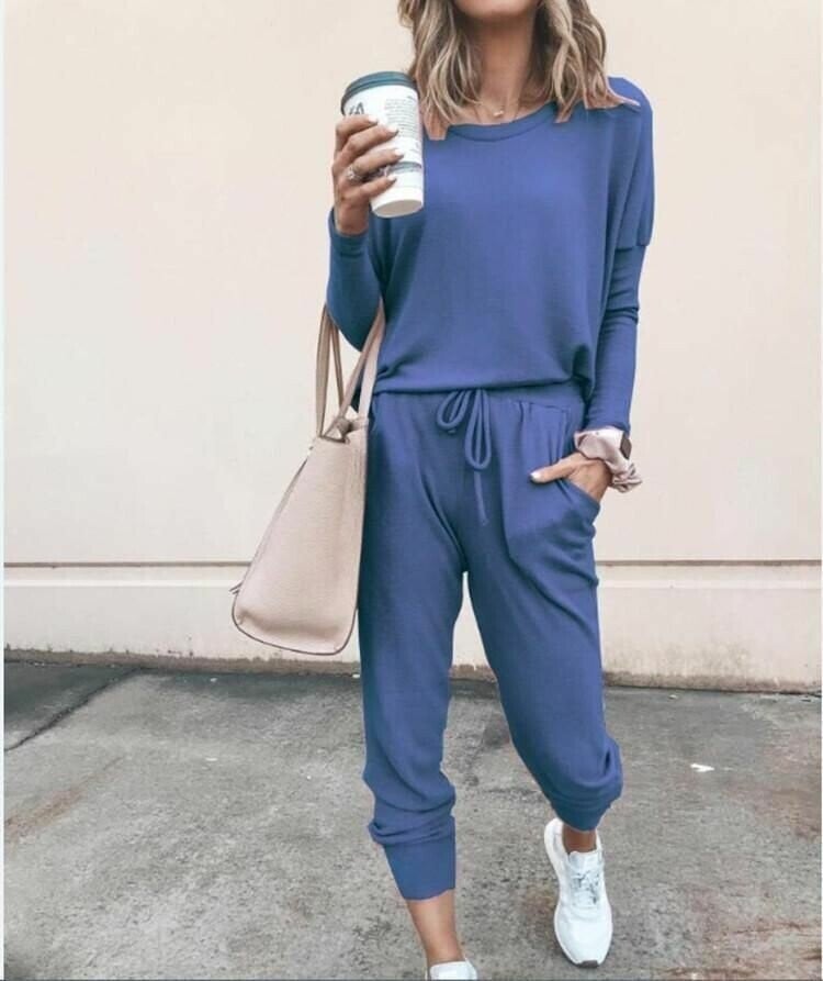 Women's Two Piece Set Straight Sleeves