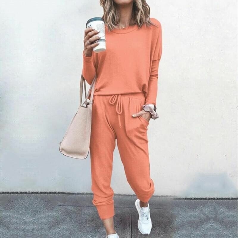 Women's Two Piece Set Straight Sleeves