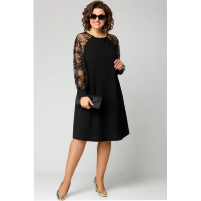 Women's Round Neck Midi Dress - Vonnera