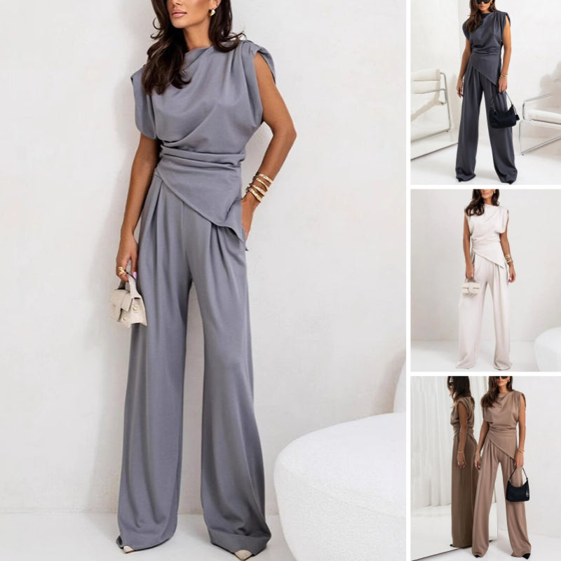 Women's Two Piece Straight Leg Pants Set - Vonnera