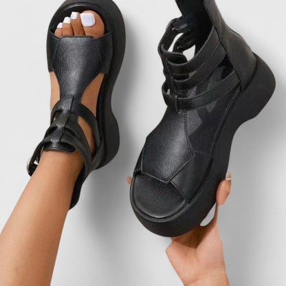 Women's Platform Sandals Open Toe Ankle Strap - Vonnera