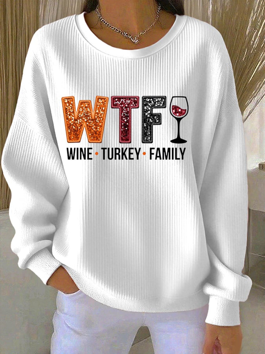 Thanksgiving Sweatshirt Spirit Graphic Crew Neck
