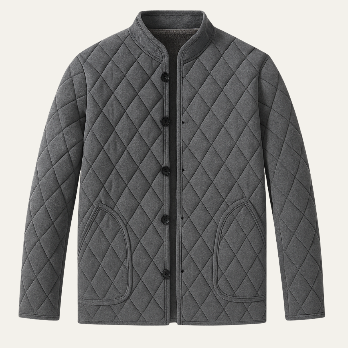 Men's Quilted Winter Jacket Thick Padded Fleece Lining - Vonnera