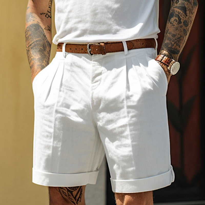 Men's Pleated Shorts - VibreMode