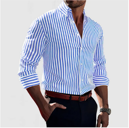 Image of Stephen | Men's Striped Button-Down Shirt