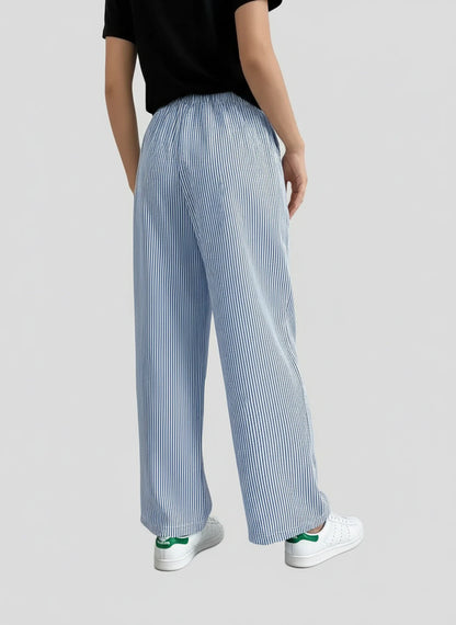Women's Striped Wide Leg Pants