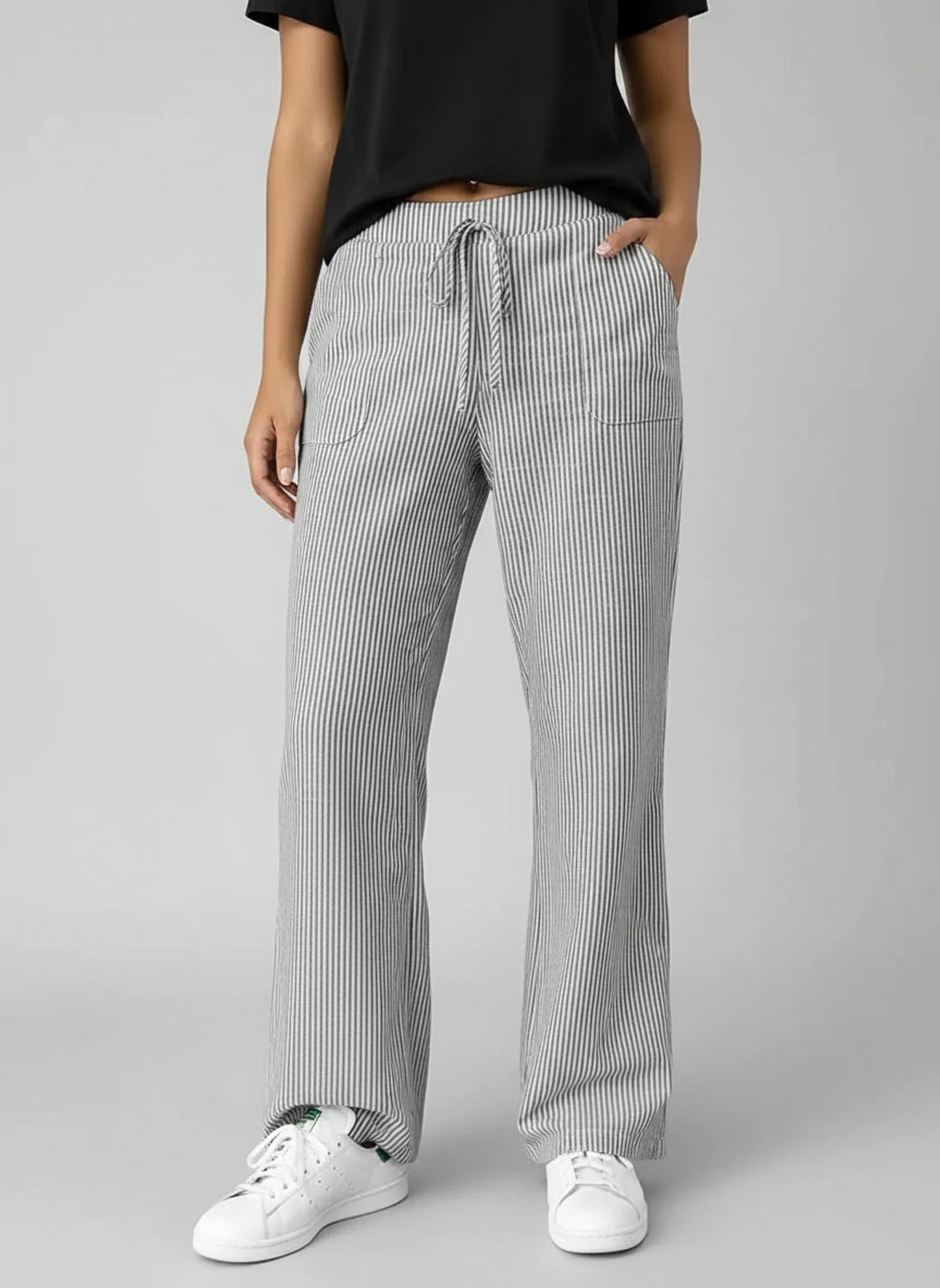 Women's Striped Wide Leg Pants