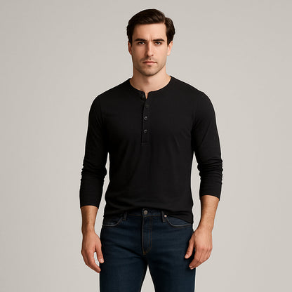 Men's Cotton Polo Shirt Long Sleeve