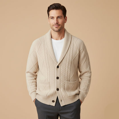 Men's Cashmere Cardigan Button Front