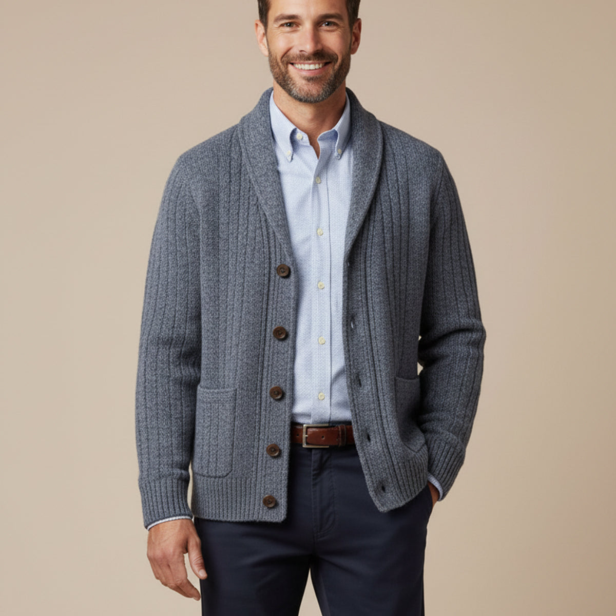 Lanchester Men's Cardigan Sweater