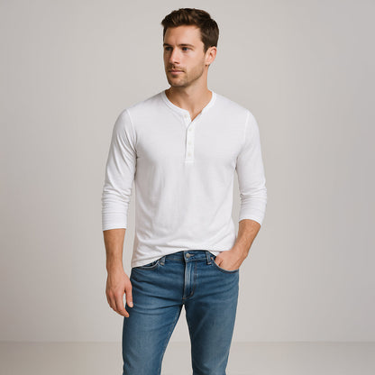 Men's Cotton Polo Shirt Long Sleeve