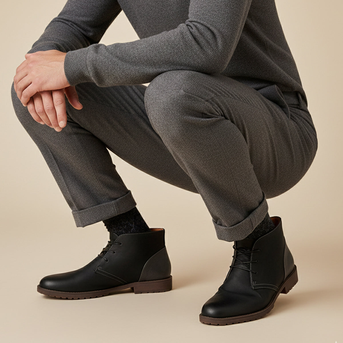 Elderpine Men's Vintage Leather Boots