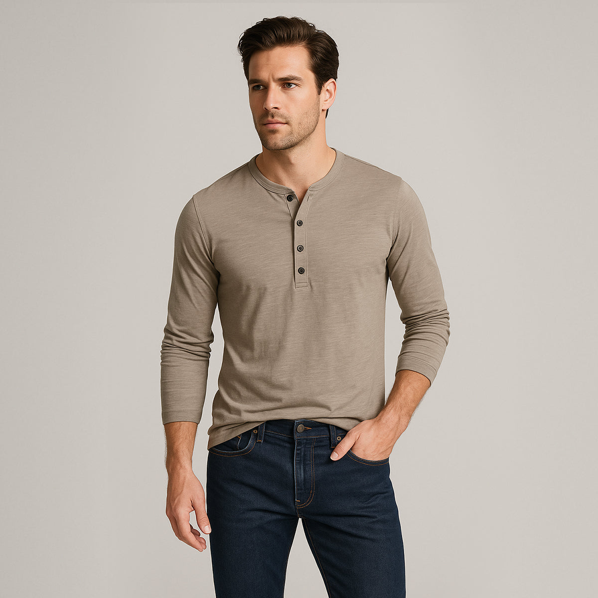 Men's Cotton Polo Shirt Long Sleeve
