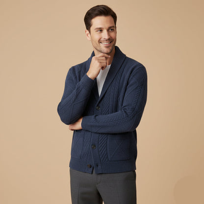 Men's Cashmere Cardigan Button Front