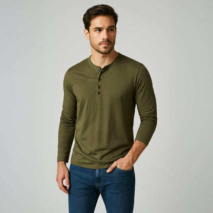 Men's Cotton Polo Shirt Long Sleeve
