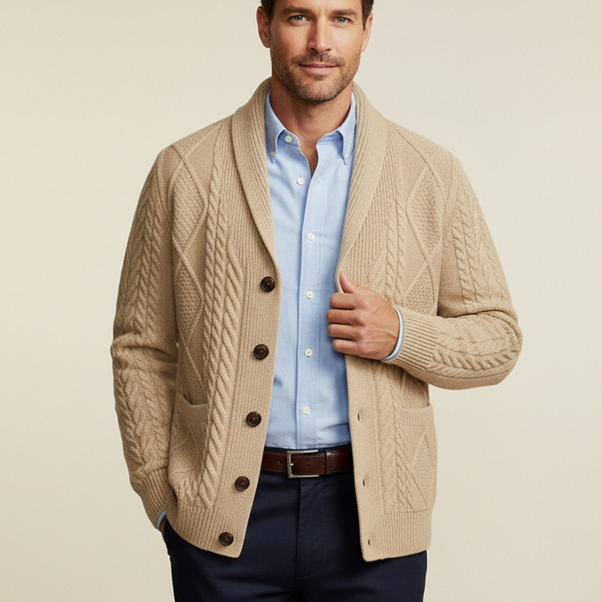 Lanchester Men's Cardigan Sweater