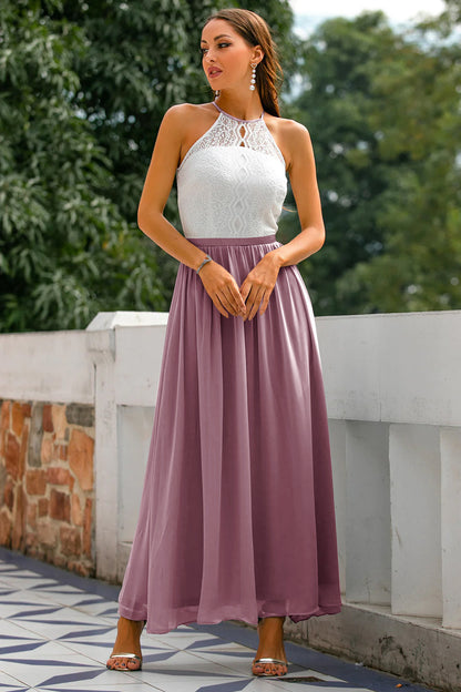 Claire | Women Wedding Guest Halter Maxi Dress