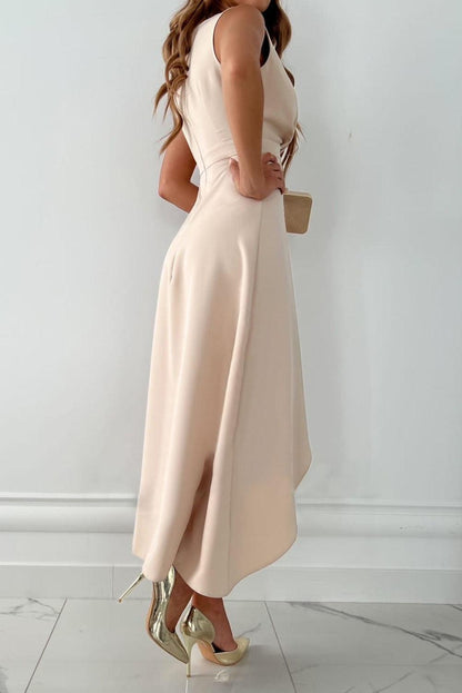Women's V-Neck Midi Dress Flattering Fit