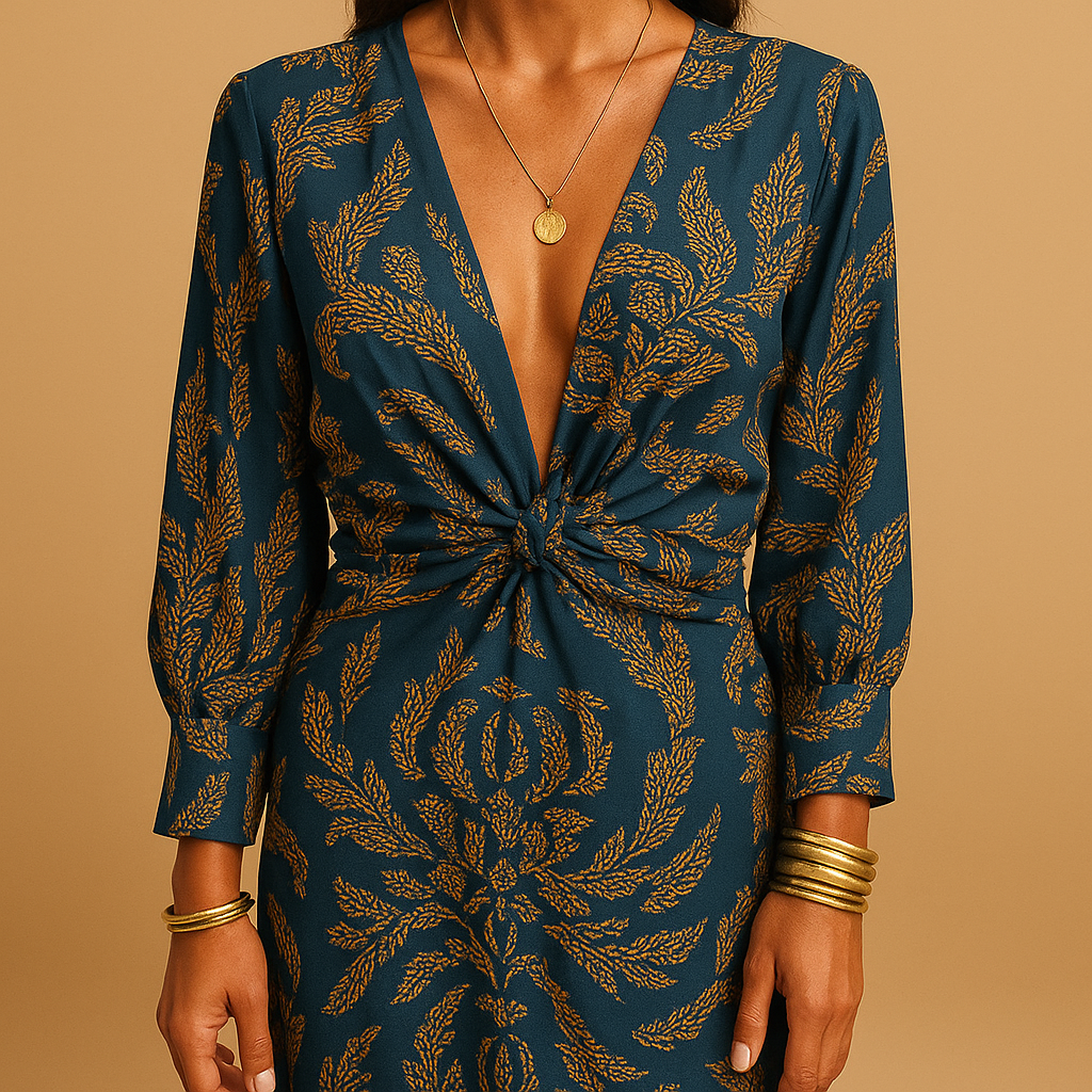 Women’s sustainable A-line dress with a flattering fit and minimalist design, perfect for casual, office, and formal occasions in any season.