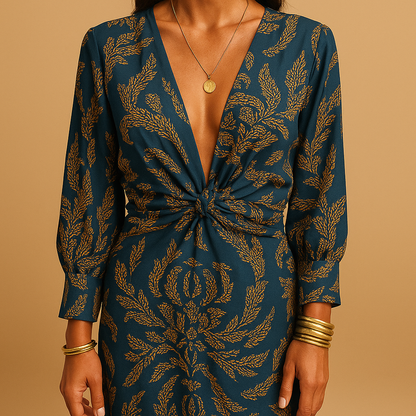 Women’s sustainable A-line dress with a flattering fit and minimalist design, perfect for casual, office, and formal occasions in any season.